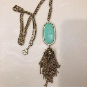 Kendra Scott tassel pendant necklace with necklace pouch